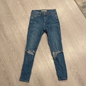 Topshop Distressed Blue Women's Jeans